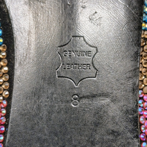 Steve Madden Concord Size 8 Multi-colored Rhinestone Flats - Picture 7 of 16